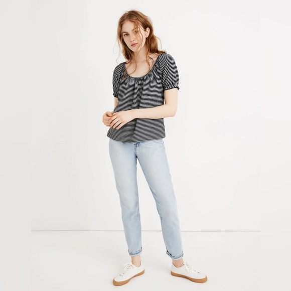 Madewell Tops - Madewell Texture & Thread Peasant Top in Stripe - Size L